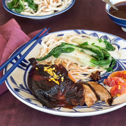 Glazed Chinese Duck with Redbelly Blood Orange and Ginger