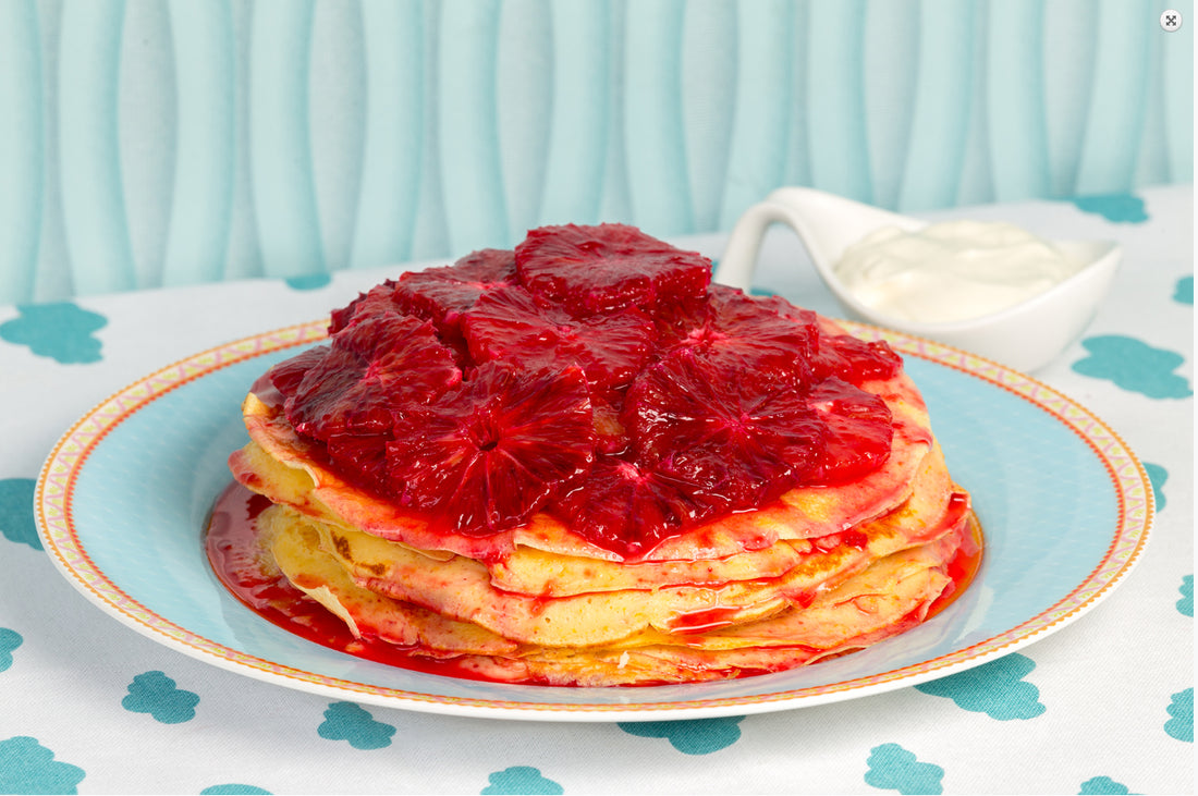 Ricotta Pancakes with Redbelly Citrus Compote