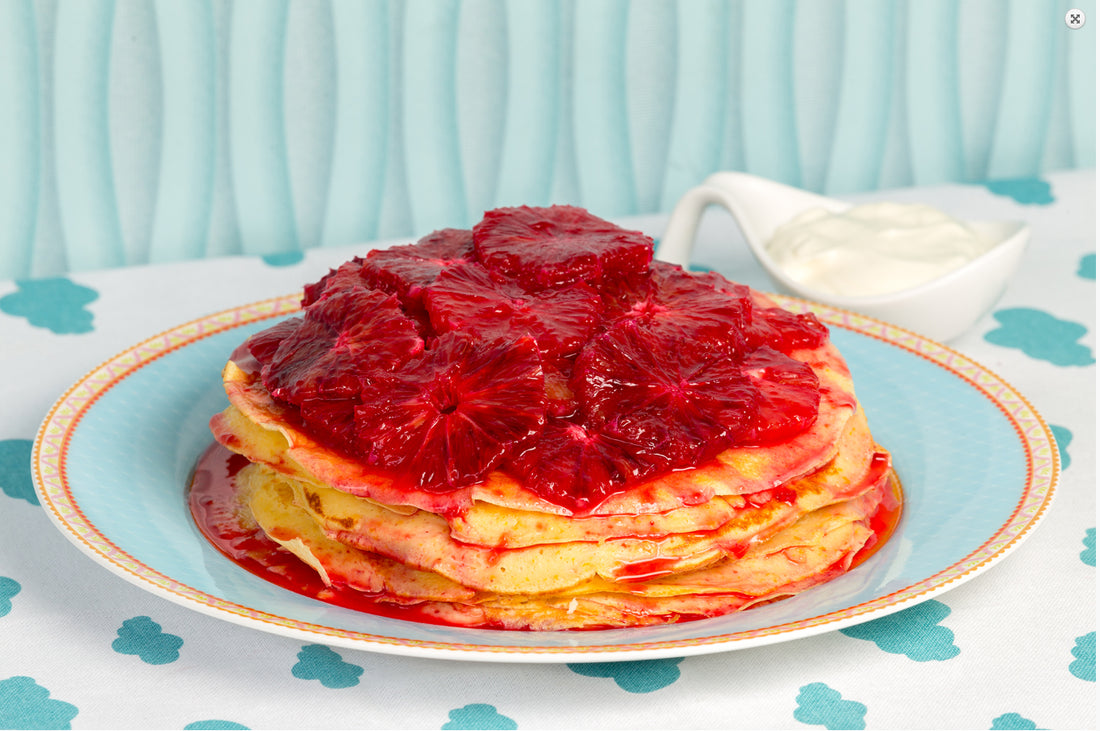 Ricotta Pancakes with Redbelly Citrus Compote